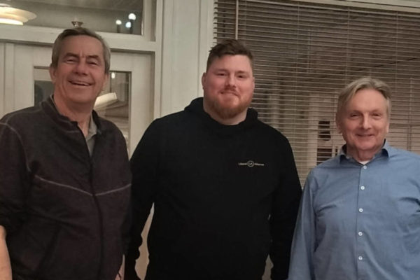 Fra venstre mod højre – Benny Damsgaard / DD, Martin Mickey Pedersen / LA samt Henrik Jacobsen / C.